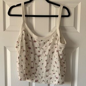 Old Navy White Floral Crop Top
